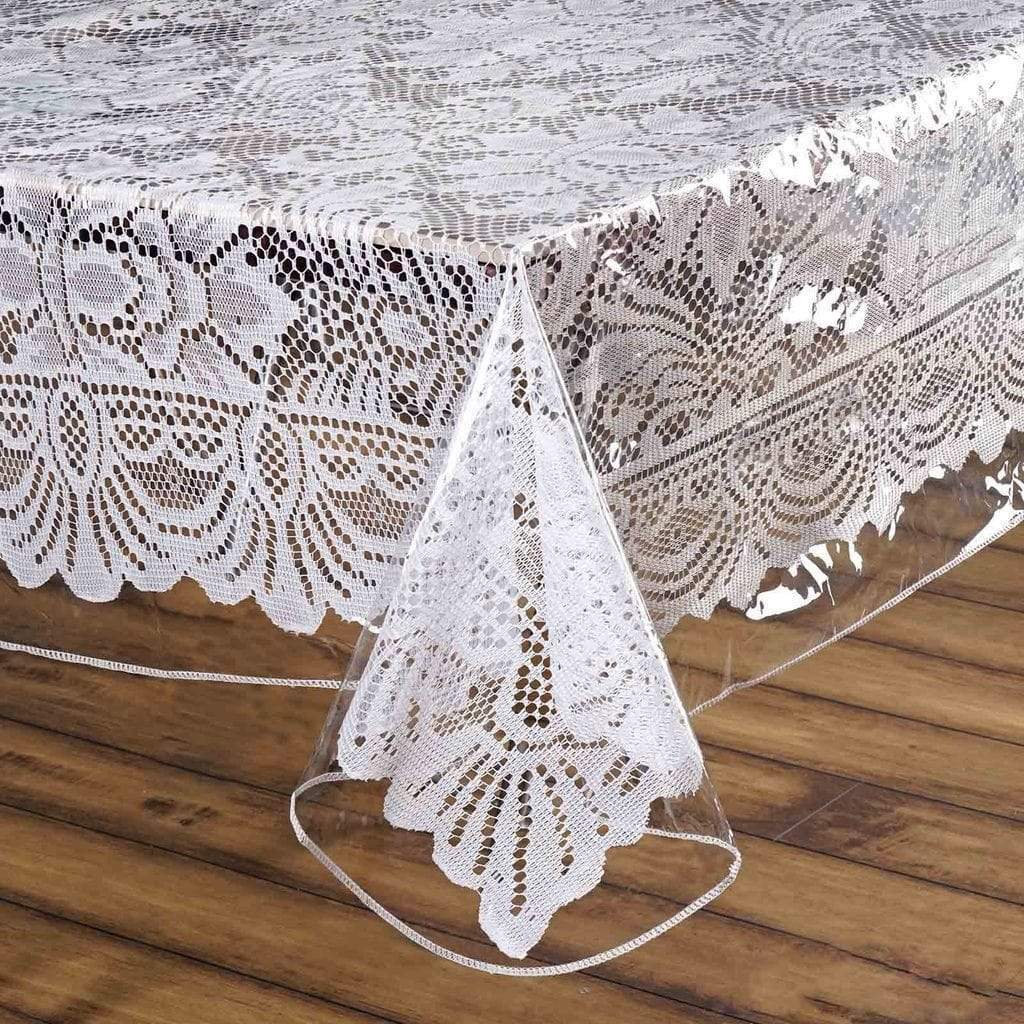 Clear Plastic Vinyl Tablecloths Protector Table Covers