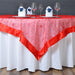 72 inch Satin Edge Embroidered Organza Table Overlay