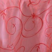 72 inch Satin Edge Embroidered Organza Table Overlay