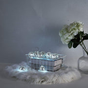 72" LED Disco Mirror Balls Battery Operated String Lights Garland - Cool White LEDSTR17_WHT_1