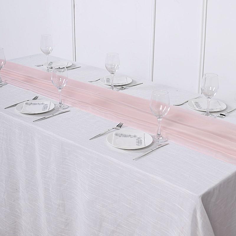 72" Premium Chiffon Extra Long Table Top Runner