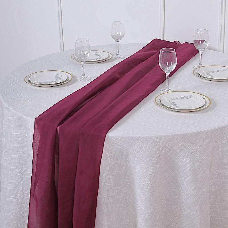 72" Premium Chiffon Extra Long Table Top Runner