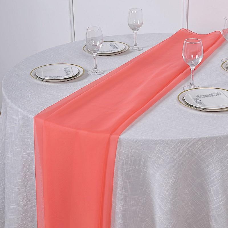 72" Premium Chiffon Extra Long Table Top Runner