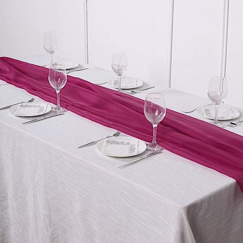 72" Premium Chiffon Extra Long Table Top Runner