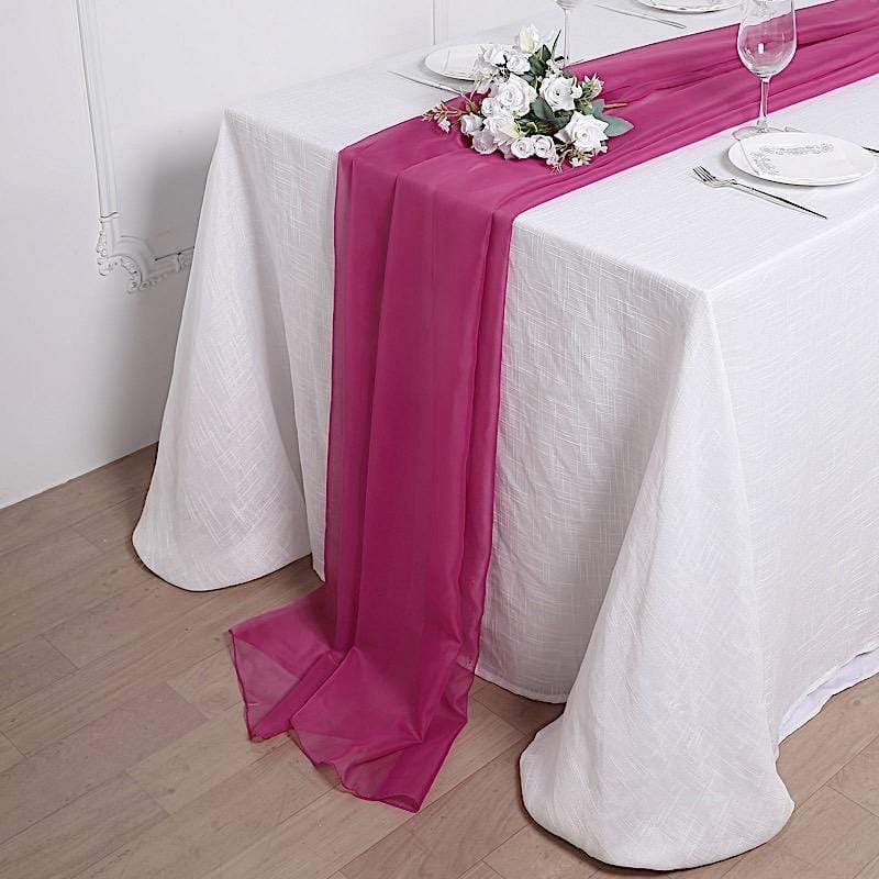 72" Premium Chiffon Extra Long Table Top Runner