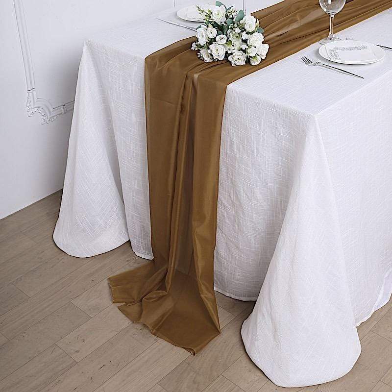 72" Premium Chiffon Extra Long Table Top Runner