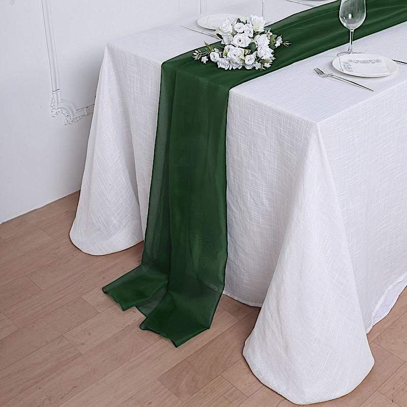72" Premium Chiffon Extra Long Table Top Runner