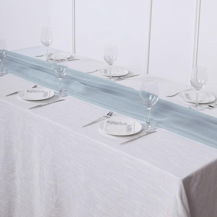 72" Premium Chiffon Extra Long Table Top Runner