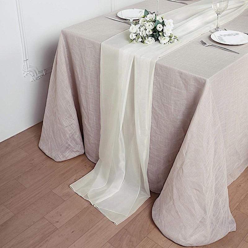 72" Premium Chiffon Extra Long Table Top Runner