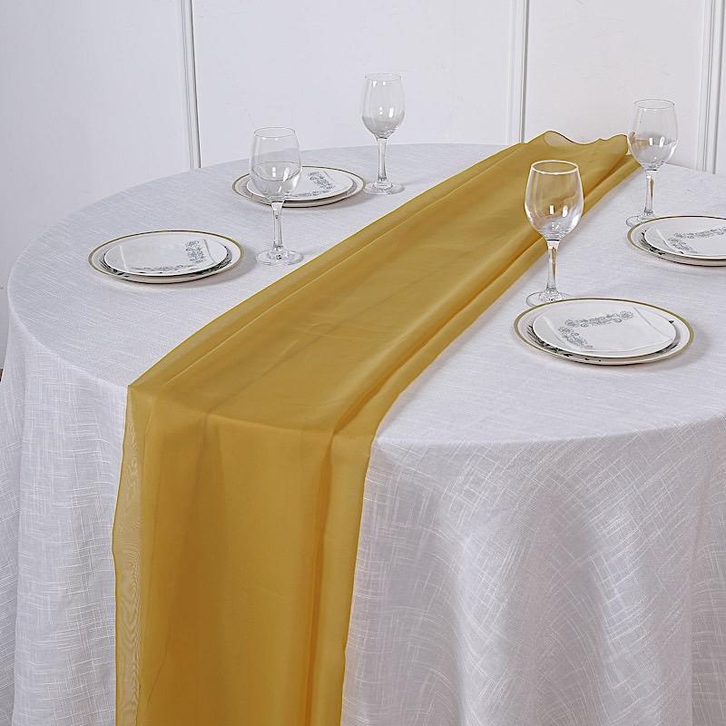 72" Premium Chiffon Extra Long Table Top Runner
