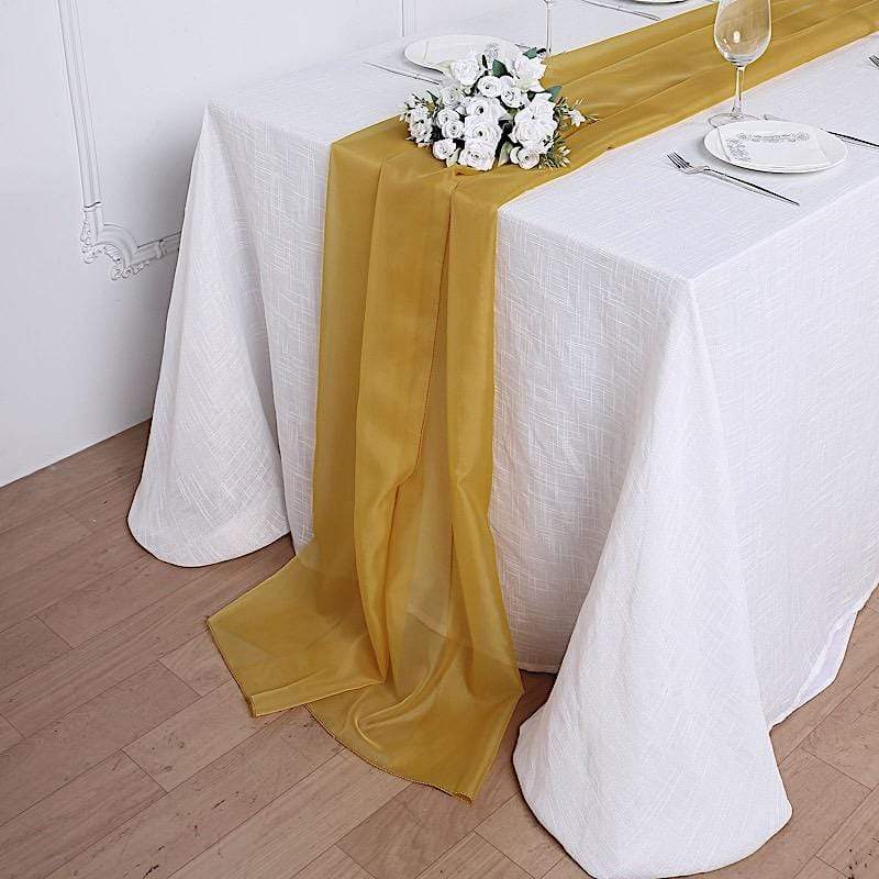 72" Premium Chiffon Extra Long Table Top Runner