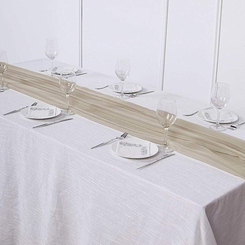 72" Premium Chiffon Extra Long Table Top Runner