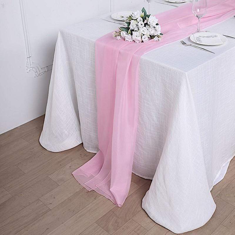 72" Premium Chiffon Extra Long Table Top Runner