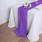 72" Premium Chiffon Extra Long Table Top Runner