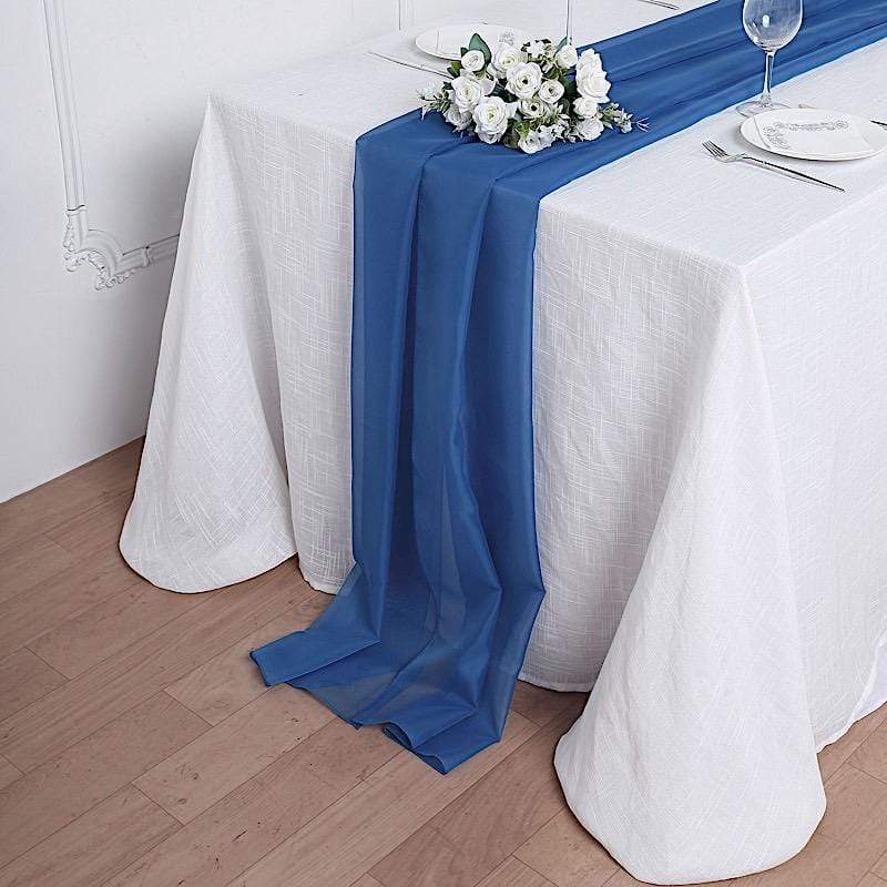 72" Premium Chiffon Extra Long Table Top Runner