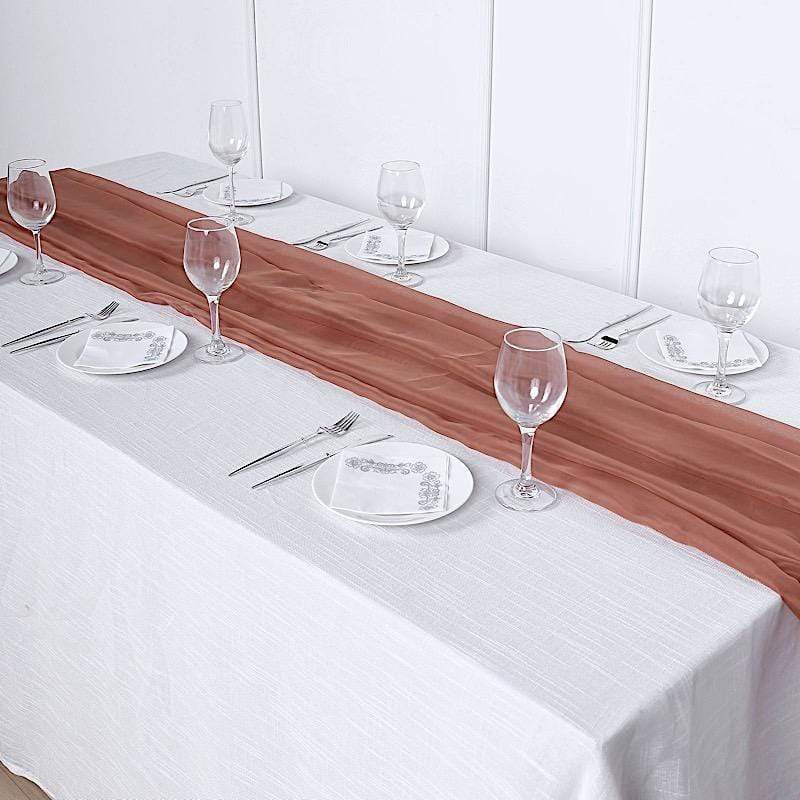 72" Premium Chiffon Extra Long Table Top Runner