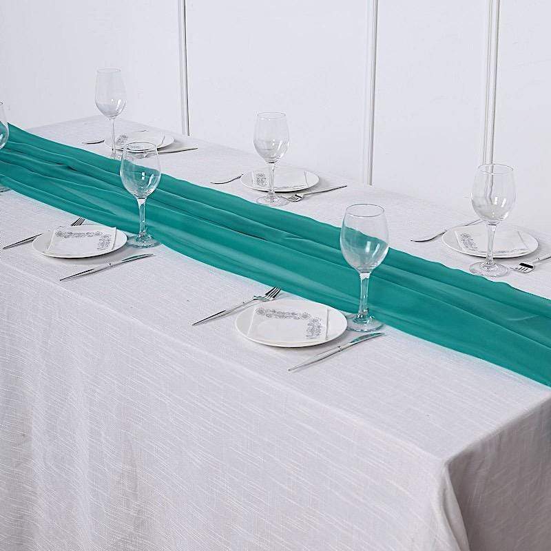 72" Premium Chiffon Extra Long Table Top Runner