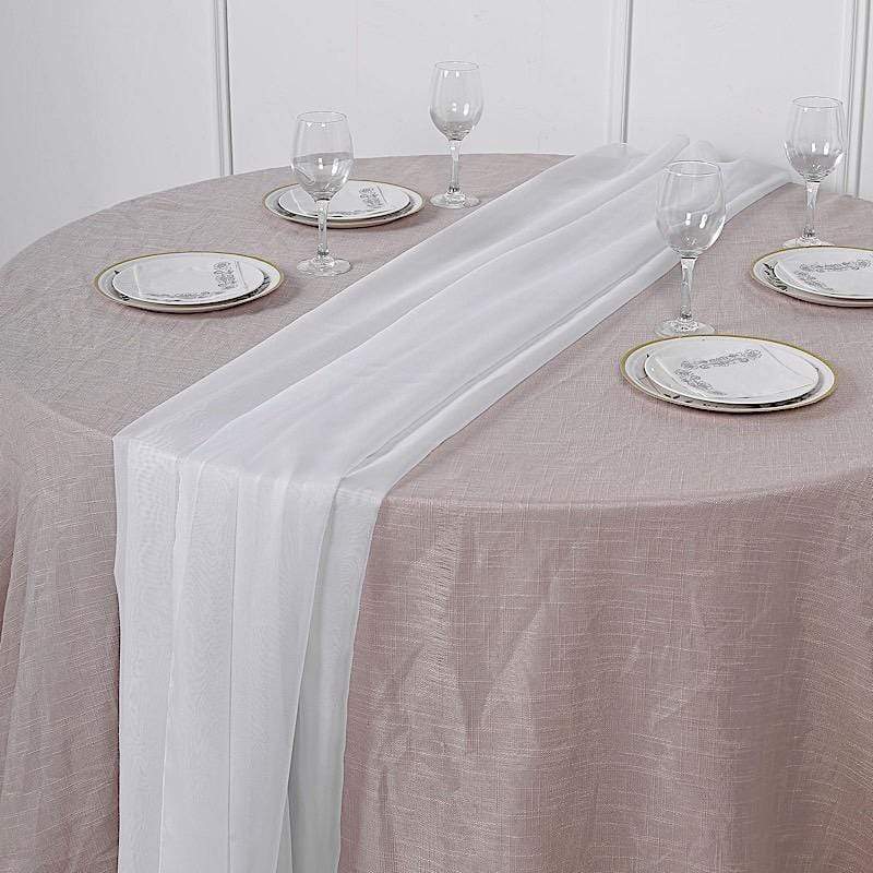 72" Premium Chiffon Extra Long Table Top Runner