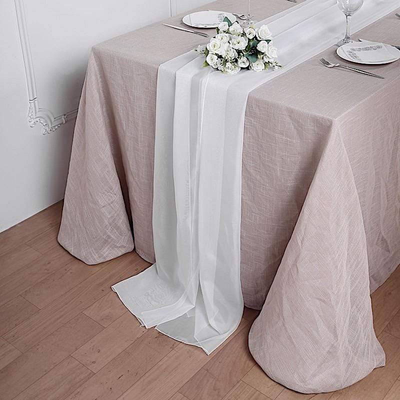 72" Premium Chiffon Extra Long Table Top Runner