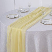 72" Premium Chiffon Extra Long Table Top Runner