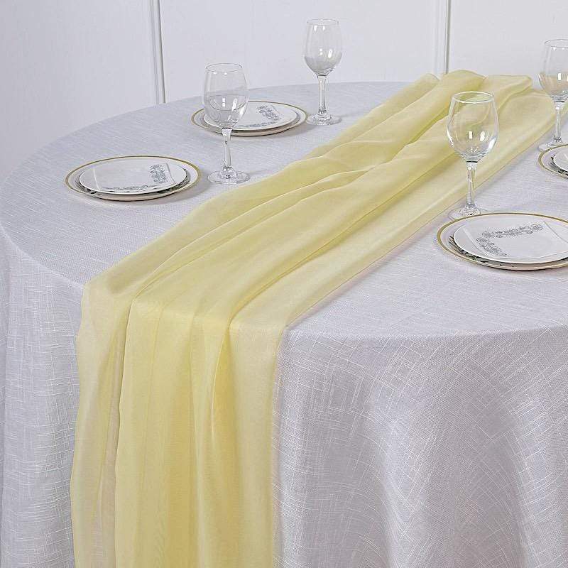 72" Premium Chiffon Extra Long Table Top Runner