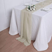 72" Premium Chiffon Extra Long Table Top Runner