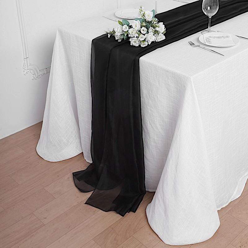 72" Premium Chiffon Extra Long Table Top Runner