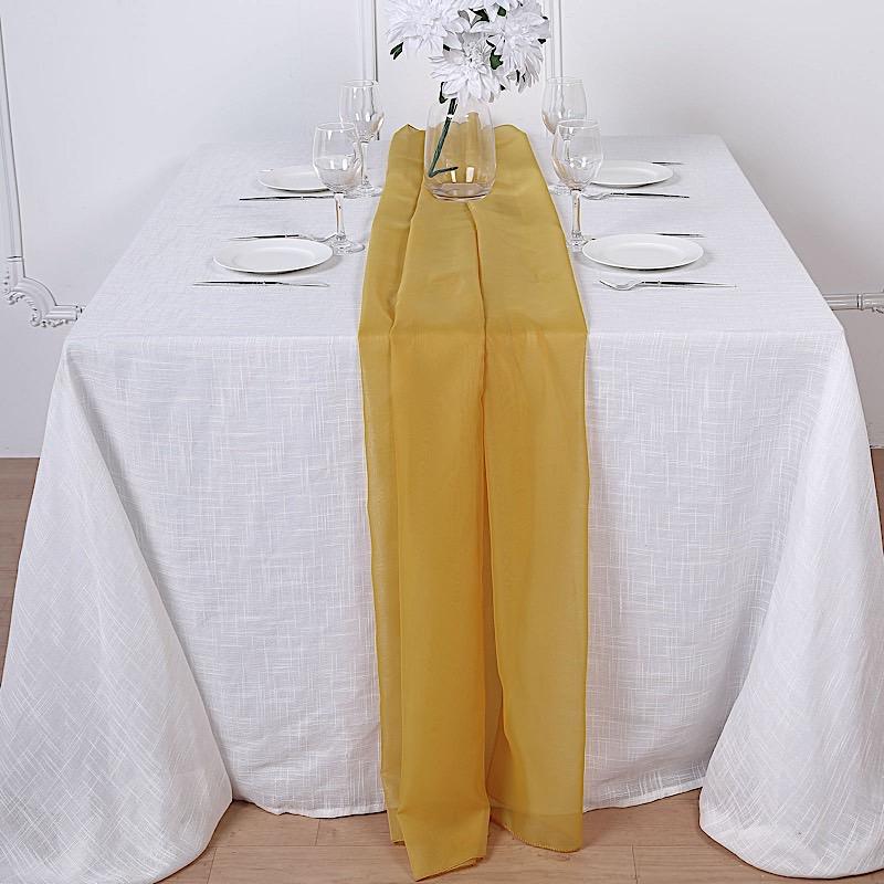 72" Premium Chiffon Extra Long Table Top Runner SASH_24_088