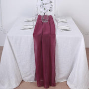 72" Premium Chiffon Extra Long Table Top Runner SASH_24_BURG