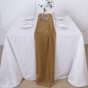 72" Premium Chiffon Extra Long Table Top Runner SASH_24_GOLD