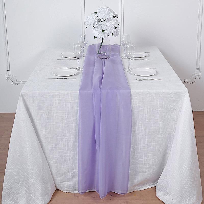 72" Premium Chiffon Extra Long Table Top Runner SASH_24_LAV