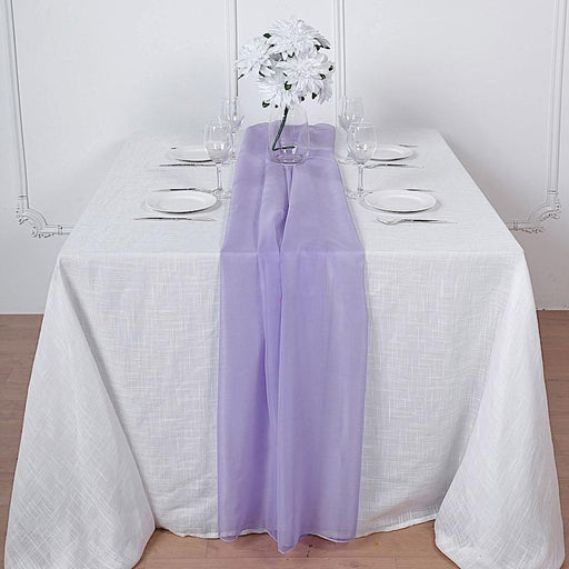 72" Premium Chiffon Extra Long Table Top Runner SASH_24_LAV