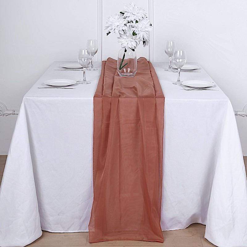 72" Premium Chiffon Extra Long Table Top Runner SASH_24_TERC