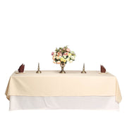 72" x 120" Polyester Rectangular Tablecloth - Beige TAB_72120_081_POLY