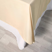 72" x 120" Polyester Rectangular Tablecloth - Beige TAB_72120_081_POLY