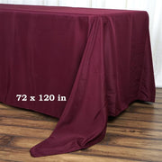 72" x 120" Polyester Rectangular Tablecloth - Burgundy TAB_72120_BURG