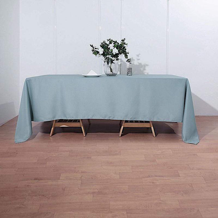 72" x 120" Polyester Rectangular Tablecloth - Dusty Blue TAB_72120_086_POLY