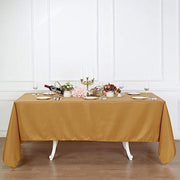 72" x 120" Polyester Rectangular Tablecloth - Gold TAB_72120_GOLD_POLY