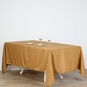 72" x 120" Polyester Rectangular Tablecloth - Gold TAB_72120_GOLD_POLY