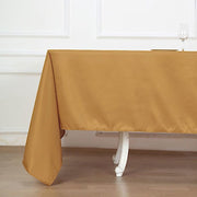 72" x 120" Polyester Rectangular Tablecloth - Gold TAB_72120_GOLD_POLY