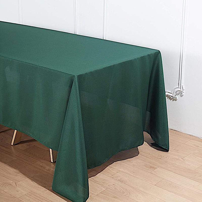 72" x 120" Polyester Rectangular Tablecloth - Hunter Green TAB_72120_HUNT_POLY