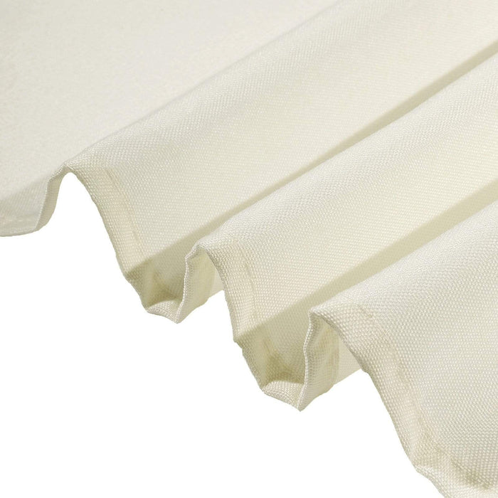 72" x 120" Polyester Rectangular Tablecloth - Ivory TAB_72120_IVR
