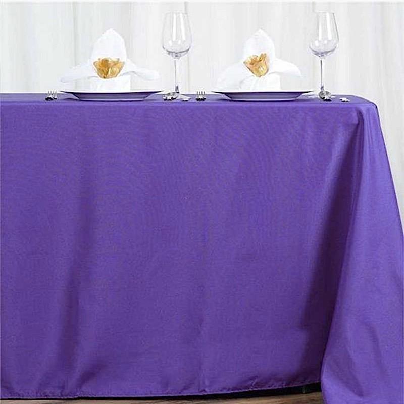 72" x 120" Polyester Rectangular Tablecloth - Purple TAB_72120_PURP