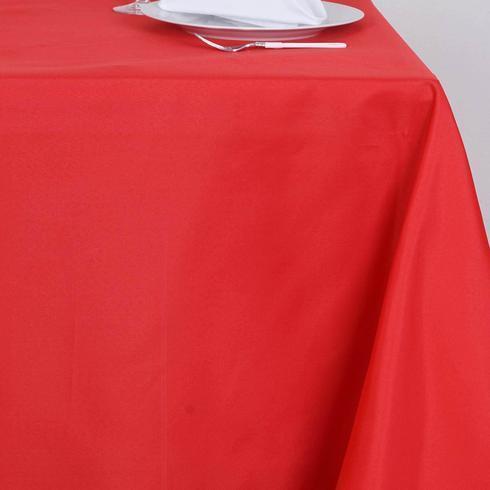 72" x 120" Polyester Rectangular Tablecloth - Red TAB_72120_RED