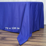 72" x 120" Polyester Rectangular Tablecloth - Royal Blue TAB_72120_ROY