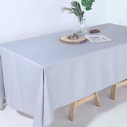 72" x 120" Polyester Rectangular Tablecloth - Silver Light Gray TAB_72120_SILV