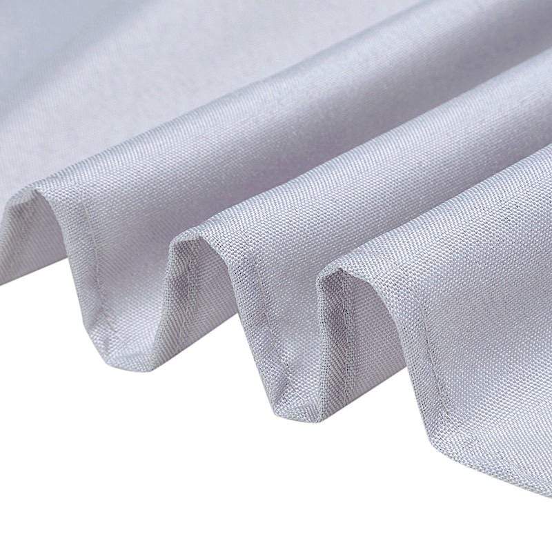 72" x 120" Polyester Rectangular Tablecloth - Silver Light Gray TAB_72120_SILV
