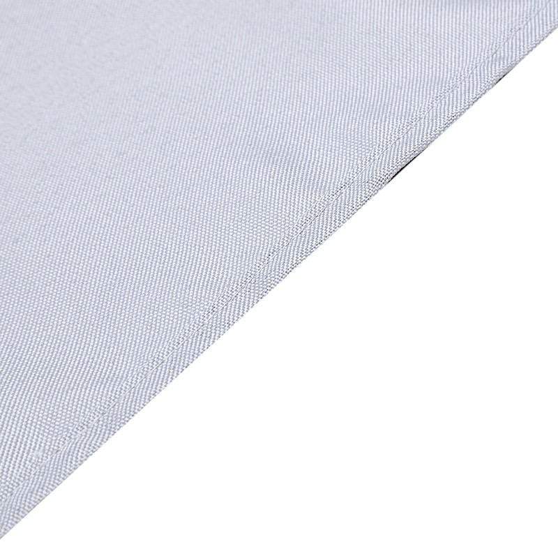 72" x 120" Polyester Rectangular Tablecloth - Silver Light Gray TAB_72120_SILV