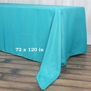 72" x 120" Polyester Rectangular Tablecloth - Turquoise TAB_72120_TURQ