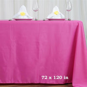 72" x 120" Polyester Rectangular Tablecloth - Fuchsia TAB_72120_FUSH